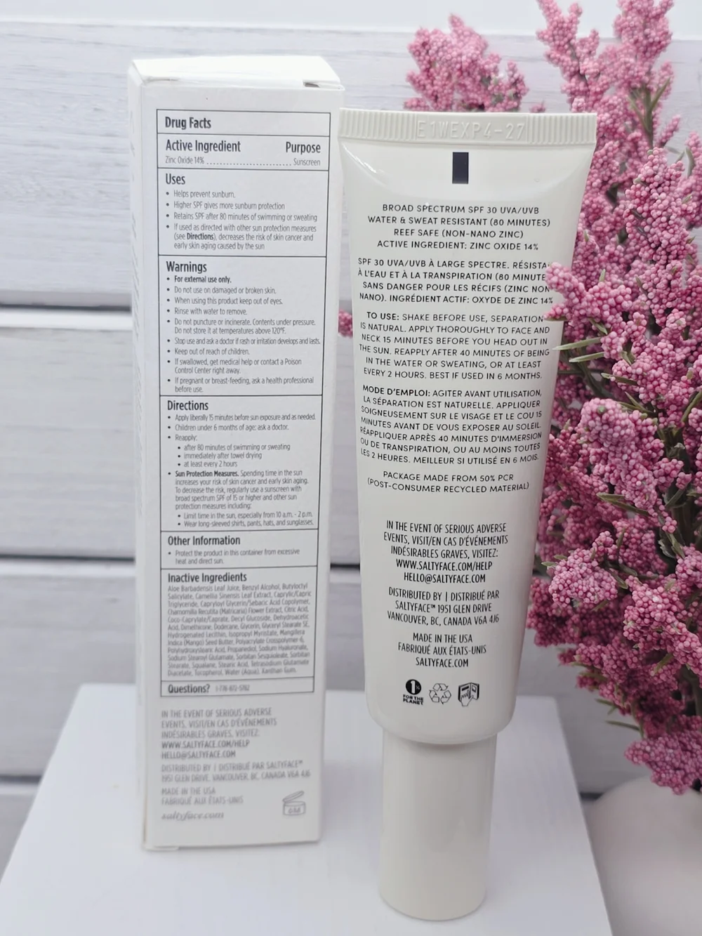 Saltyface Daily Sun Shield Mineral Sunscreen SPF 30